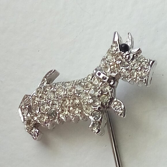 Signed Vintage D'Orlan Boucher 9117 Scottish Terrier Dog Stick Pin Brooch - Picture 1 of 7